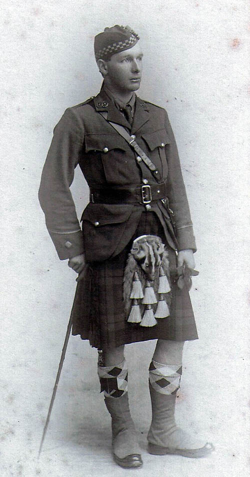 Officer William Ewart Gladstone-Millar of the Argyll and Sutherland Highlanders trained in the “Dreghorn sludge”.